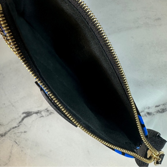 Louis Vuitton Mini Pochette bag Digital Blue/black clutch Monogram LV purse - Picture 10 of 16